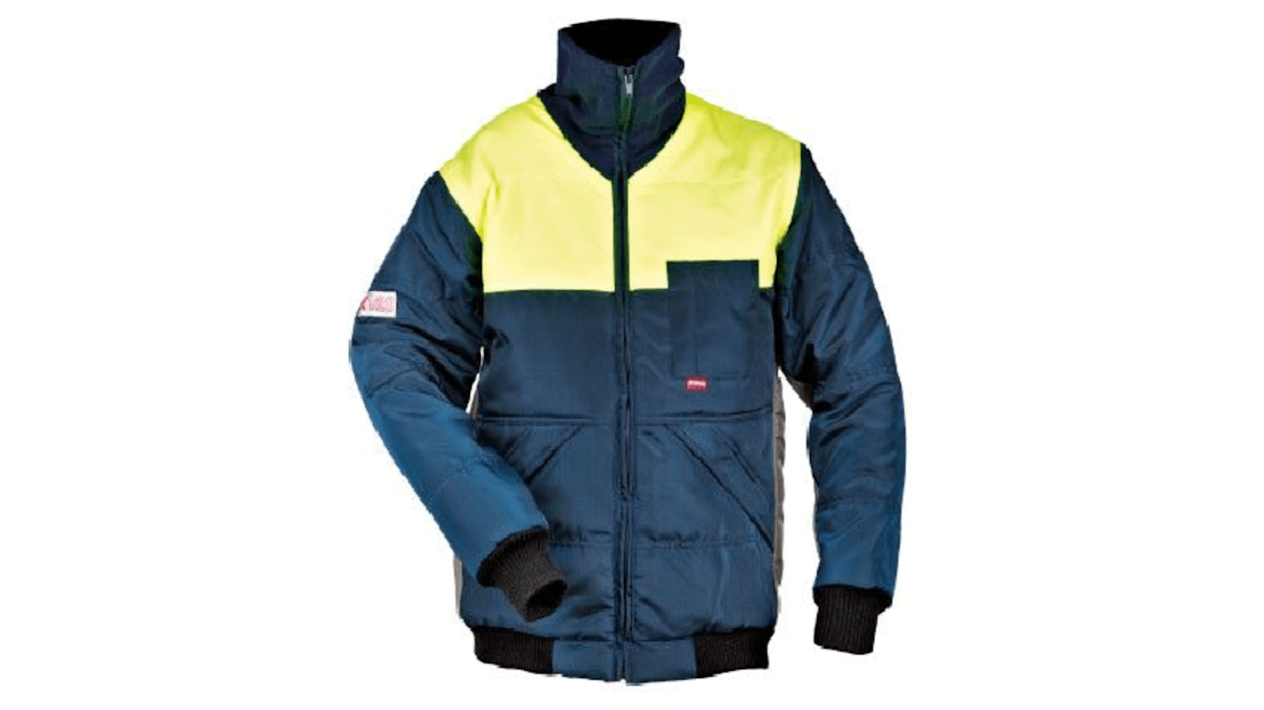 Flexitog Unisex Jacke Kälteresistent Polyester Marineblau/Gelb, Größe XL