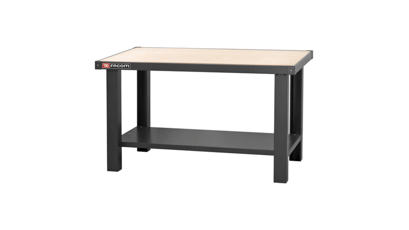 Facom Beech Wood Workbench, 800kg Max Load, 850mm x 1500mm