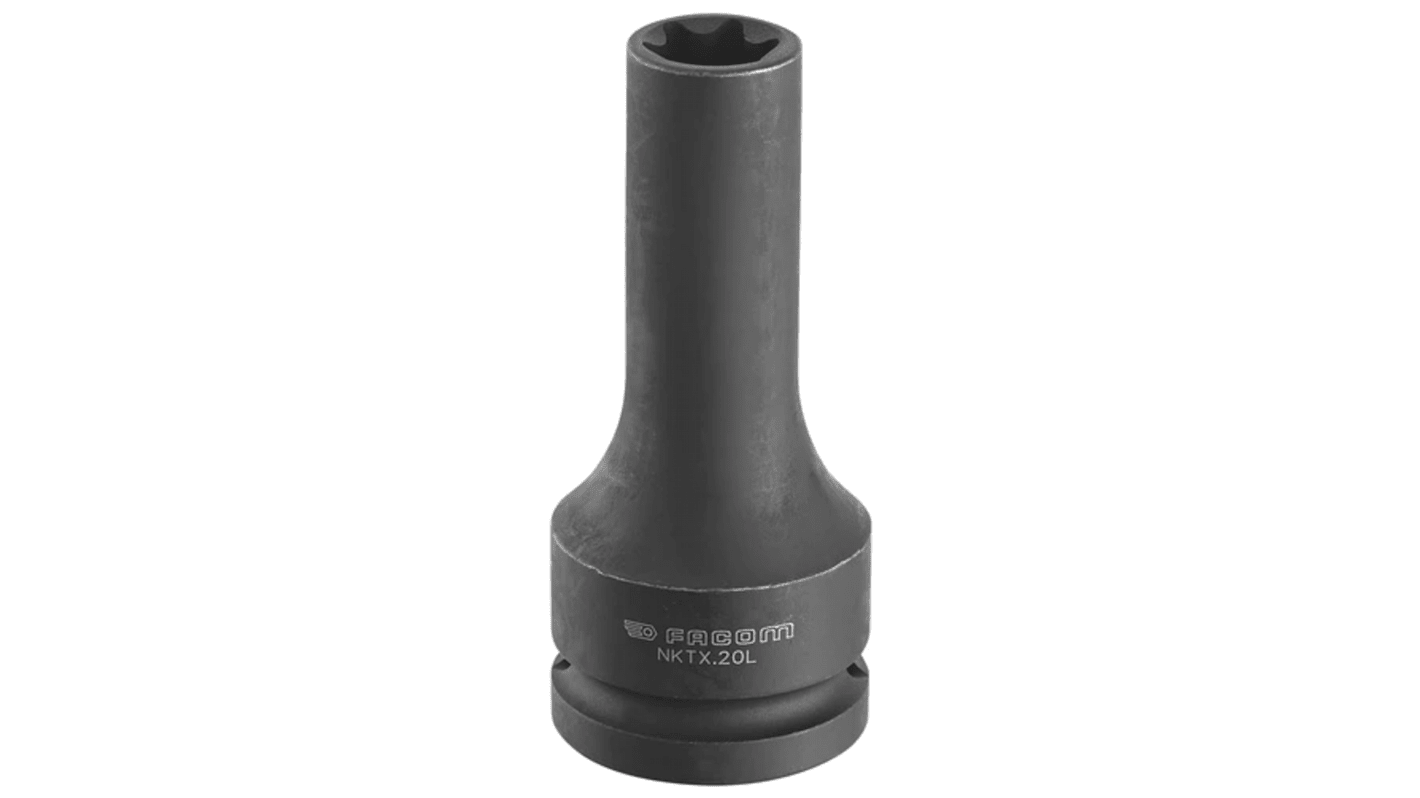 Facom 20mm, 3/4 in Drive Impact Socket, 100 mm length