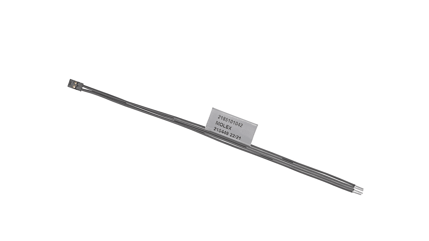 Conjunto de cables Molex Milli-Grid 218510, long. 600mm, Con A: Hembra, 4 vías, paso 2mm