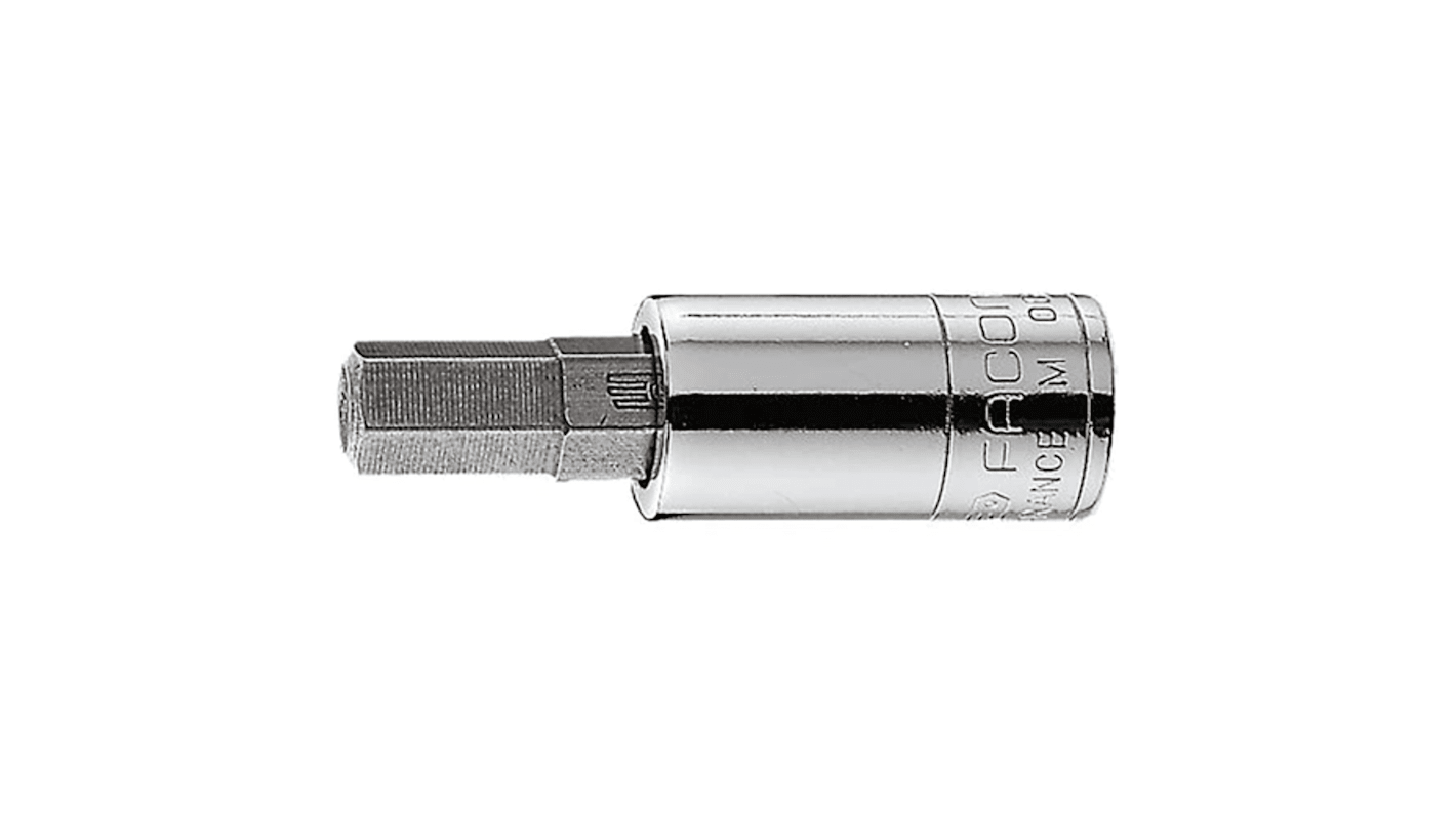 Facom 1/4 in Drive Bit Socket, Hex Bit, 1/4in, 37 mm Overall Length
