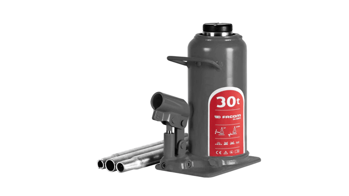 Facom Bottle Jack, 30t Maximum Load, 280mm - 440mm Maximum Range