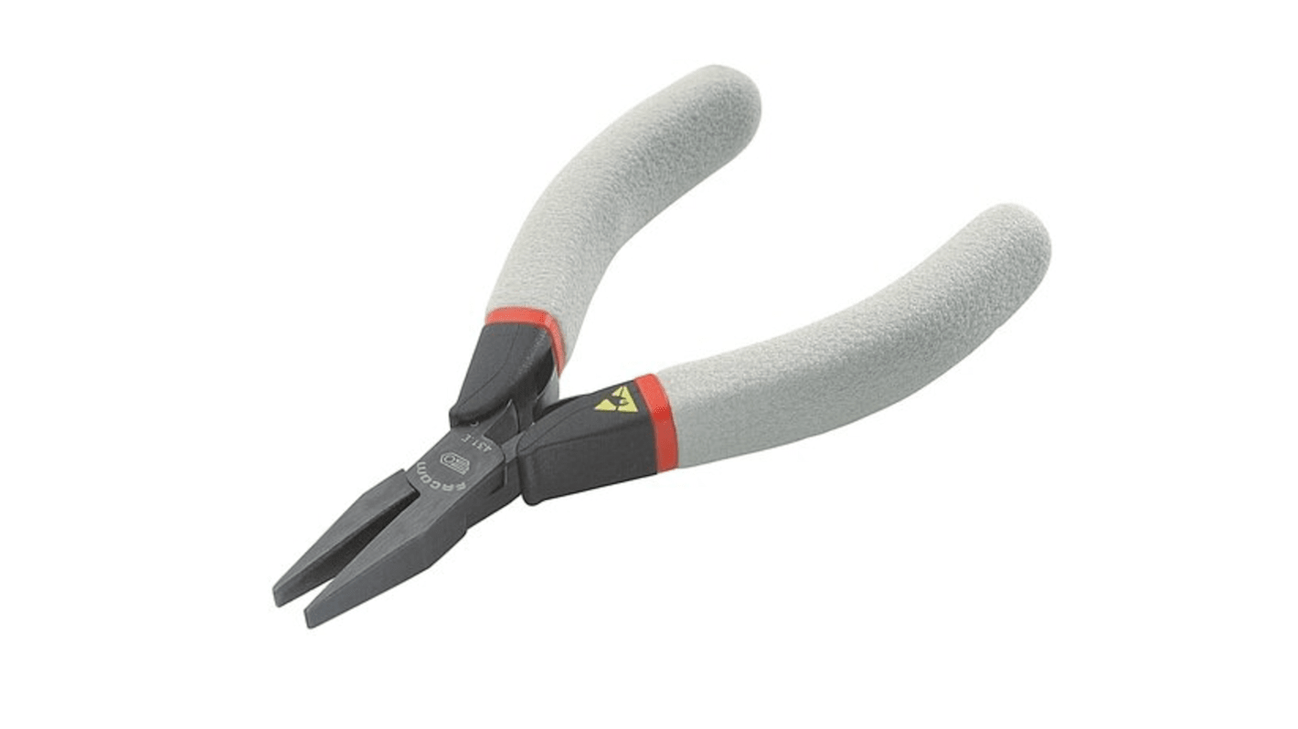 Facom Flat Nose Pliers, 135 mm Overall, Straight Tip, 20mm Jaw, ESD