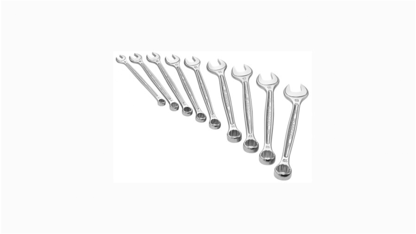 Facom 9-Piece Combination Spanner Set, 5/16 → 3/4 in