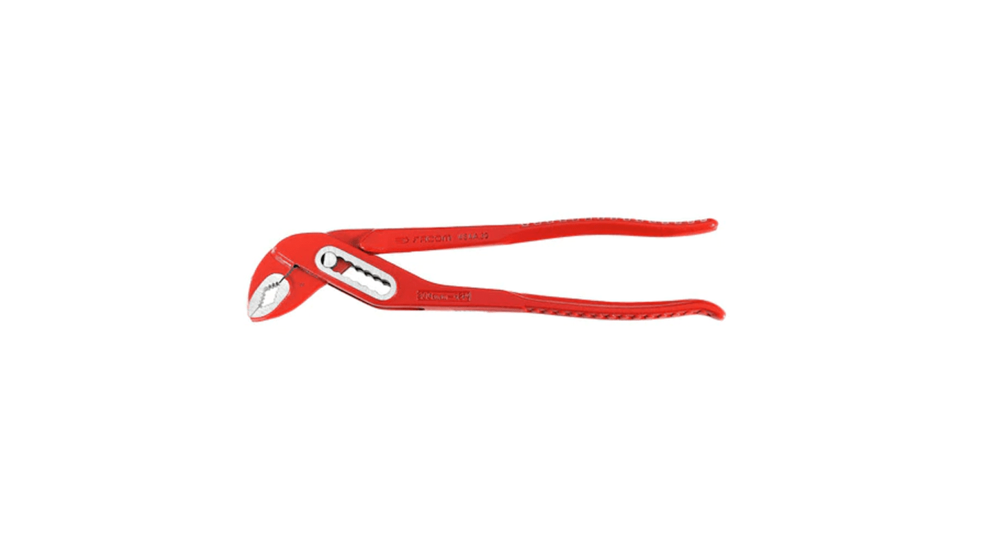 Facom Water Pump Pliers, 300 mm Overall, Straight Tip, 60mm Jaw