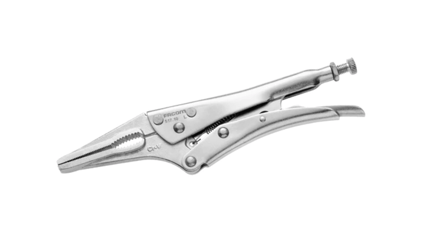 Facom Locking Pliers, 165 mm Overall, Straight Tip, 50mm Jaw