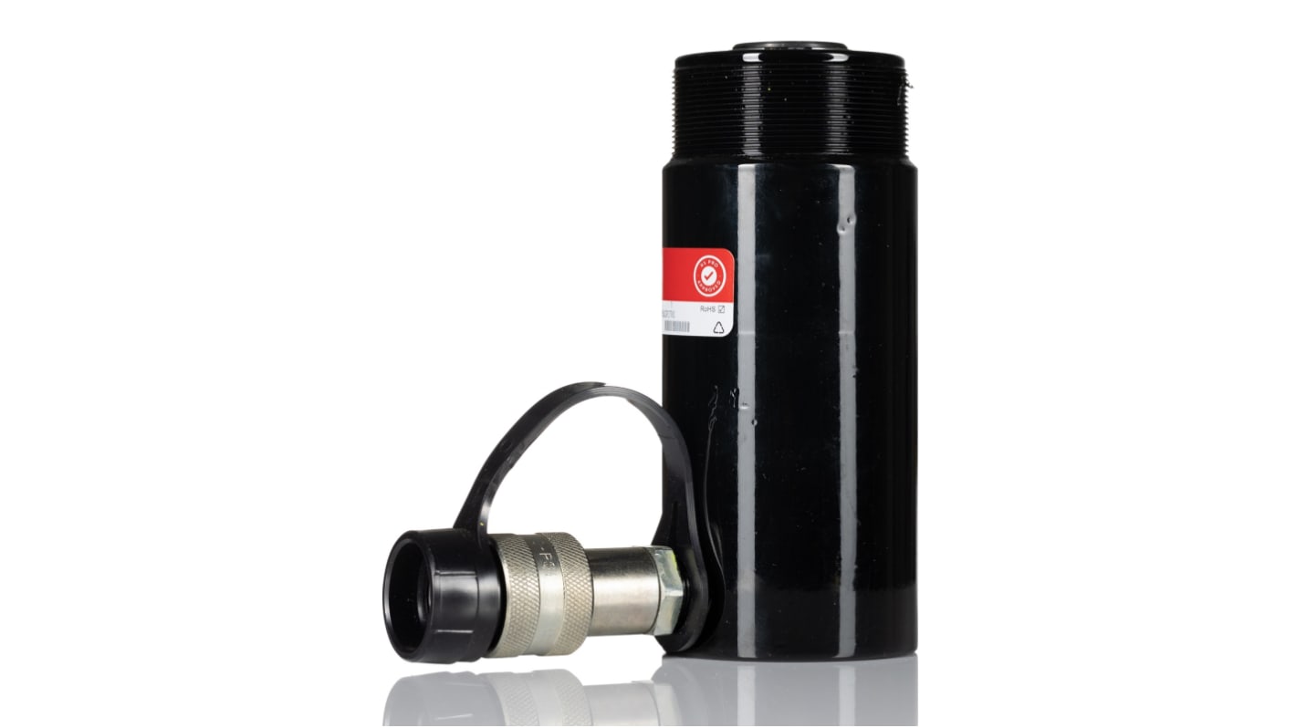 RS PRO Single, Portable Hollow Plunger Hydraulic Cylinders, 12t, 80mm stroke