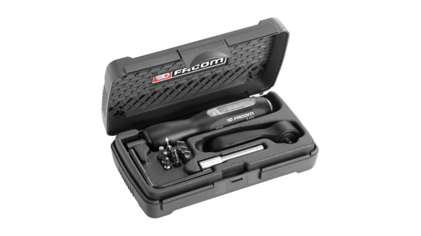 Facom Adjustable Torque Screwdriver, 2 → 10Nm, 1/4 in Drive