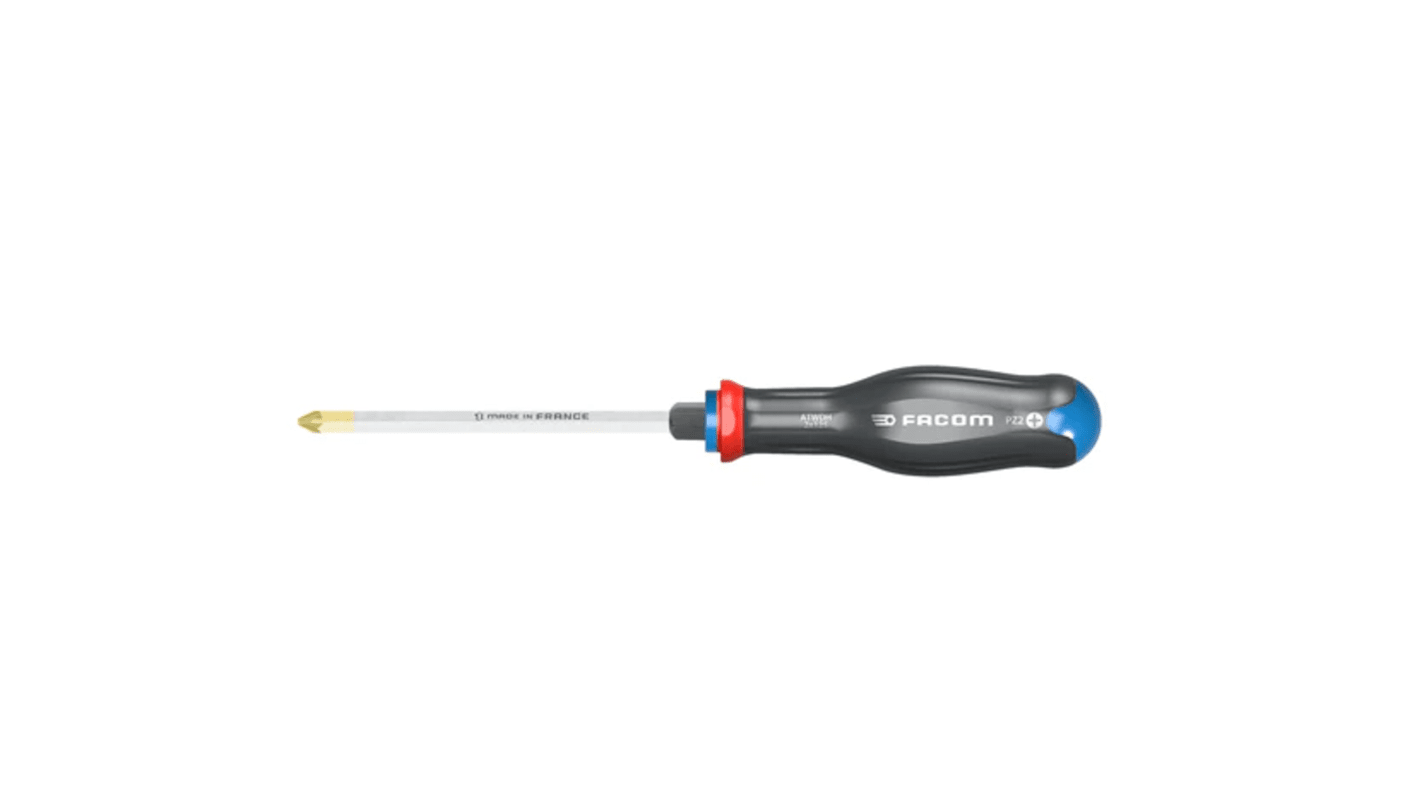 Facom Pozidriv Screwdriver, PZ3 Tip, 150 mm Blade, 275 mm Overall