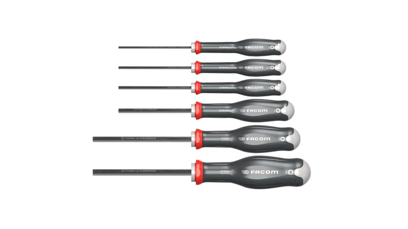 Set di cacciaviti Facom, 6 pezzi Brugola