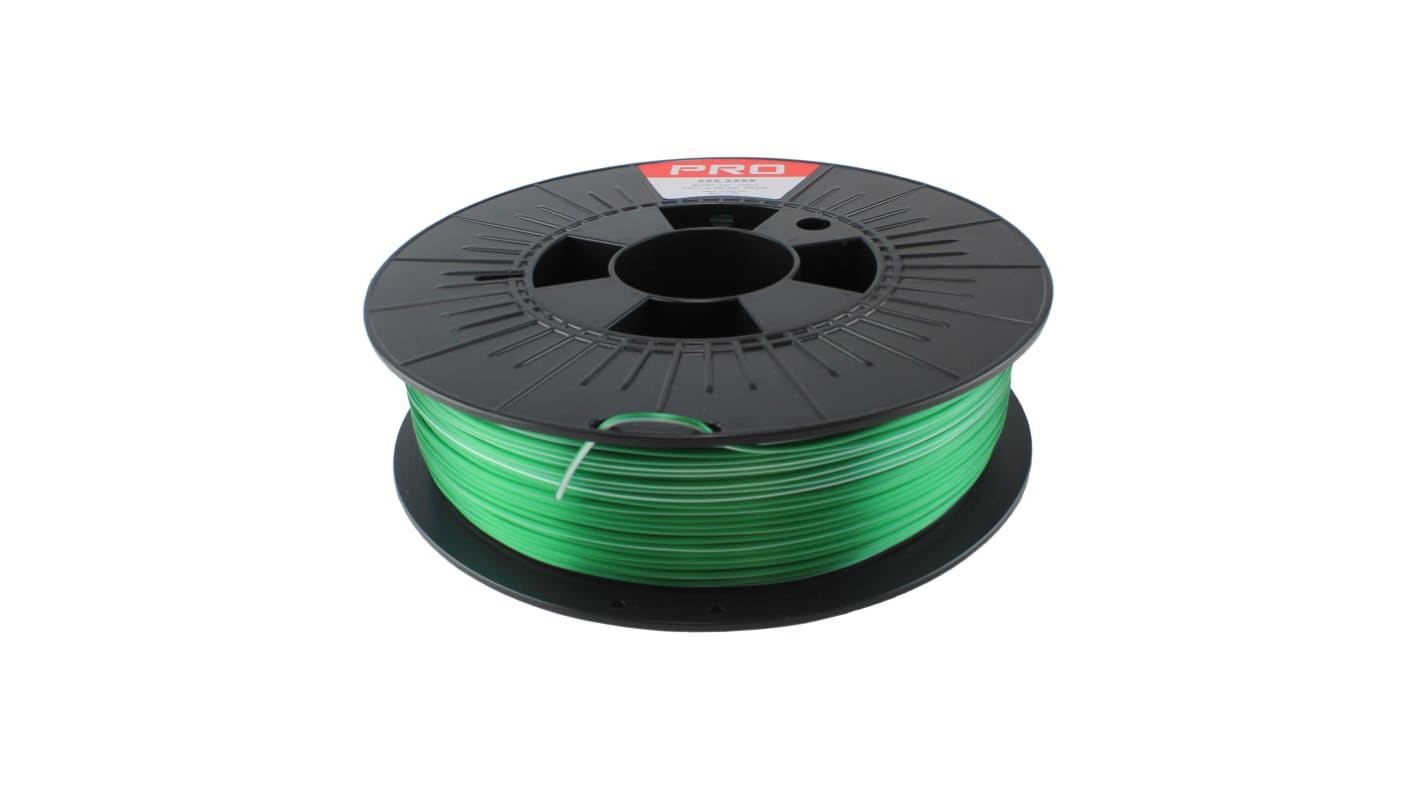 RS PRO 1.75mm Green/White PLA Magic 3D Printer Filament, 500g