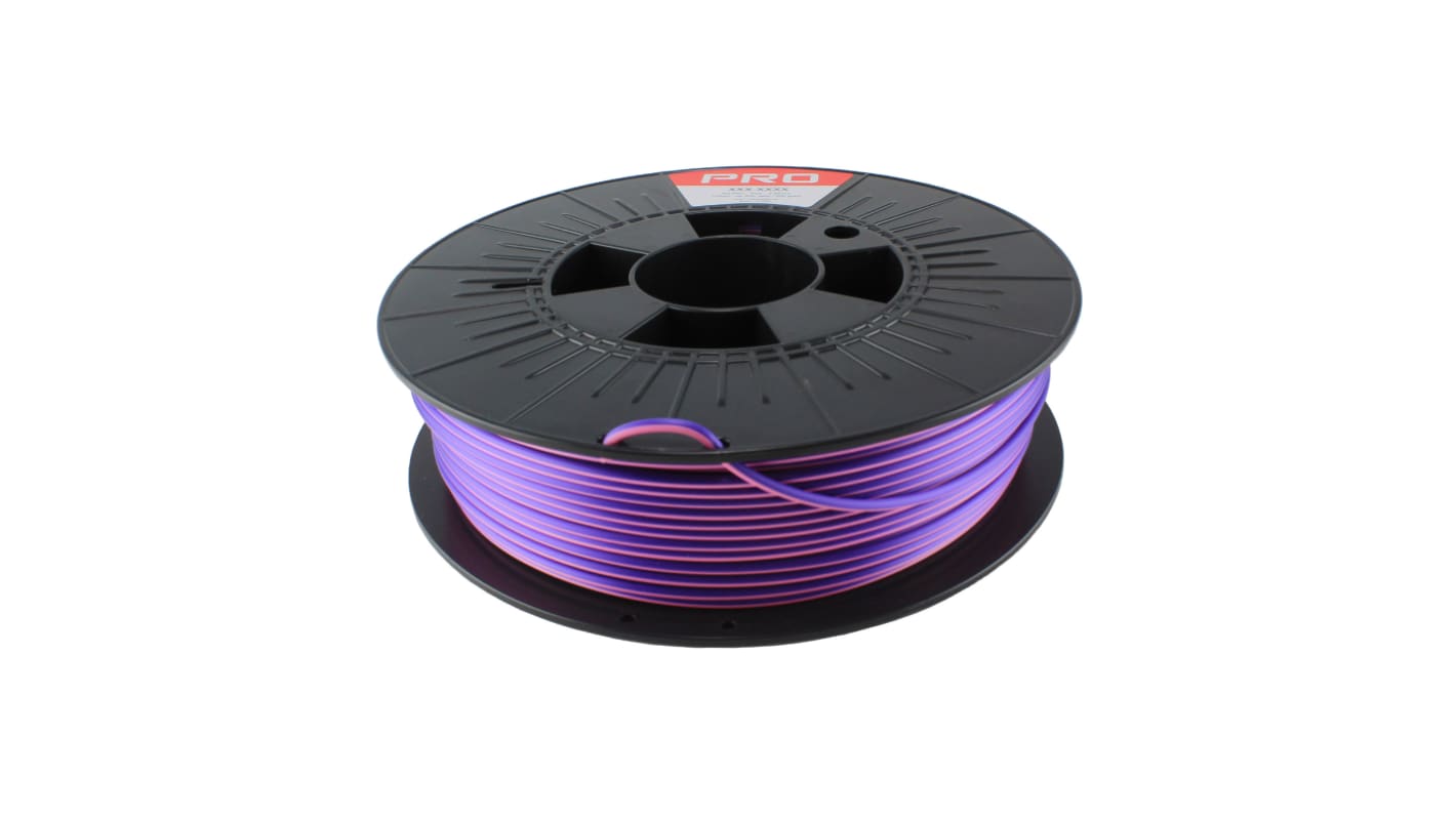 RS PRO 2.85mm Pink/Purple PLA Magic 3D Printer Filament, 500g
