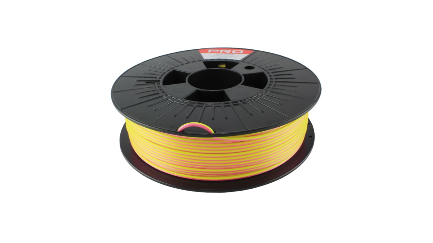 RS PRO PLA Magic 3D-Drucker Filament, Rosa/Gelb, 2.85mm, 300g