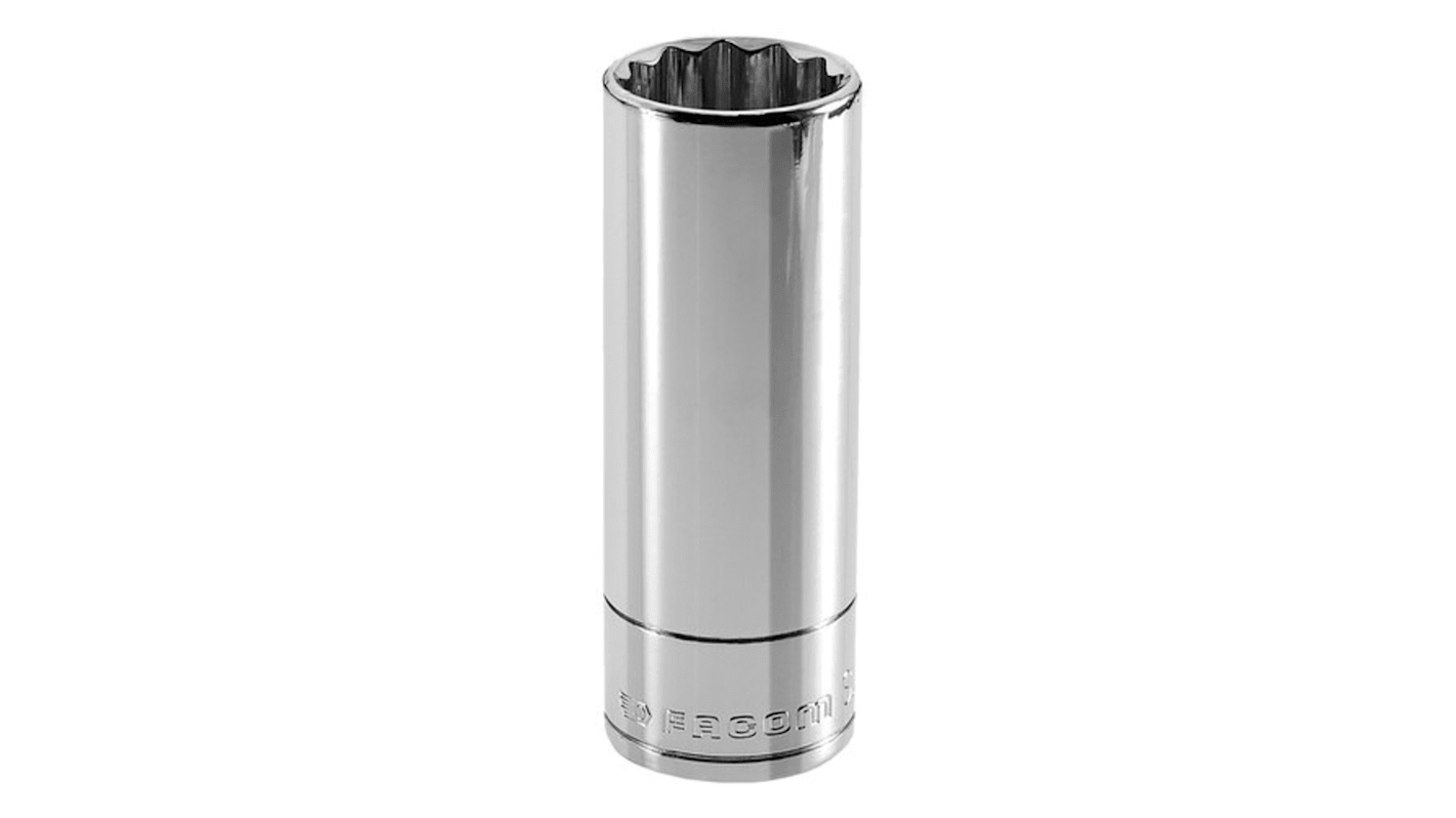 Facom 3/8 in Drive 10mm Deep Socket, 12 point, 55 mm Overall Length