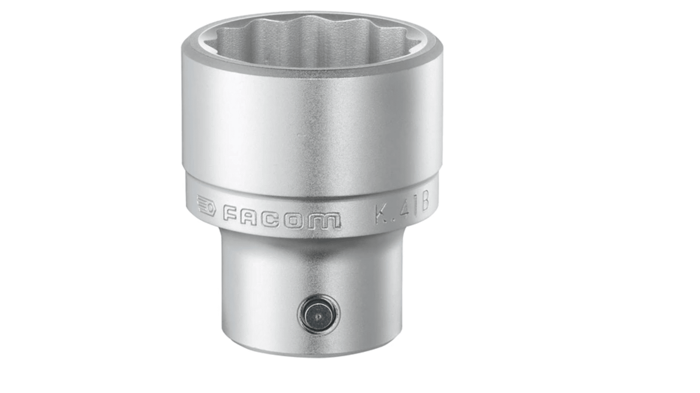 Facom 3/4 in Drive 50mm Standard Socket, 12 point, 75 mm Overall Length