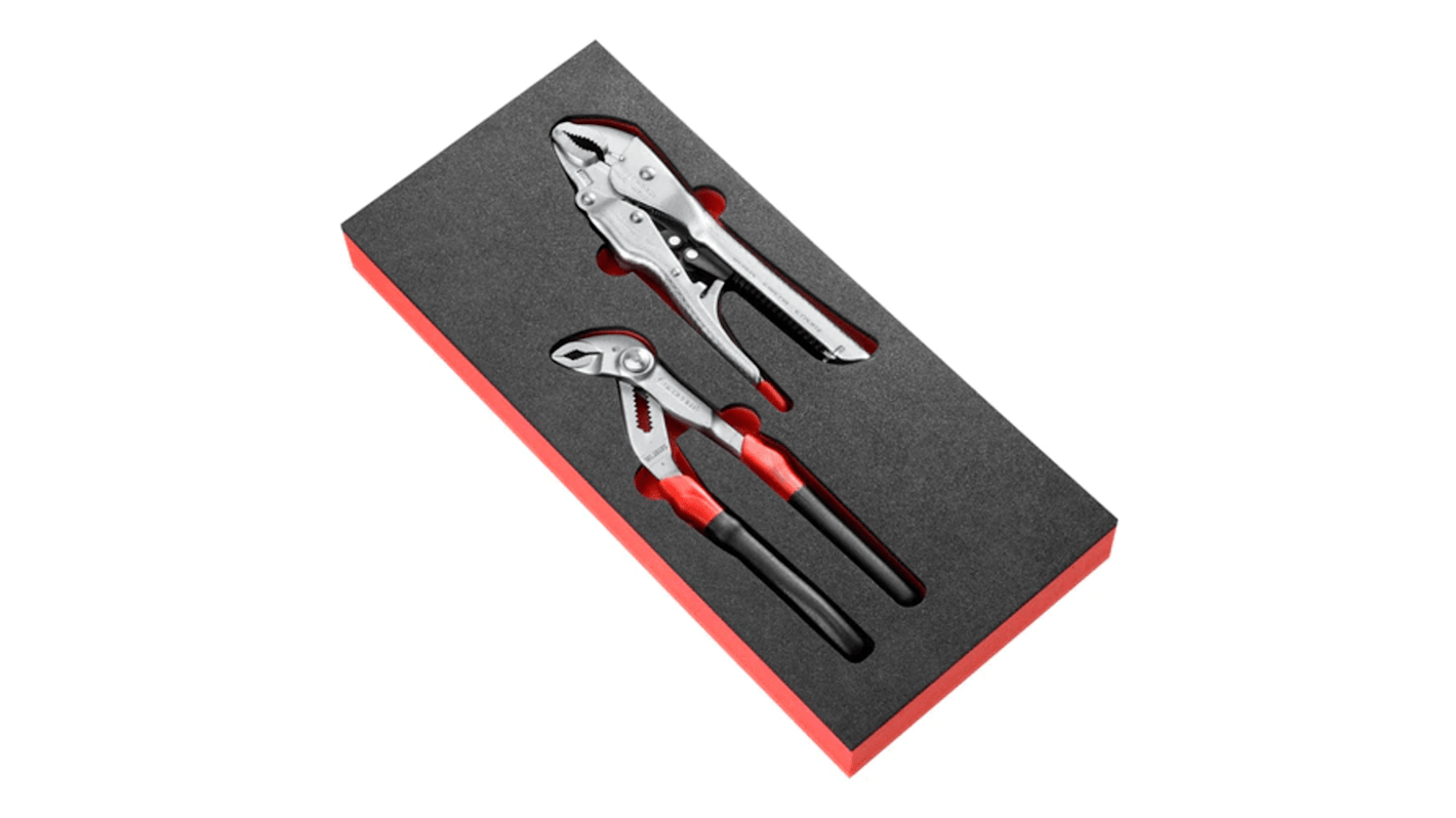 Facom 2-Piece Long Nose Pliers, 188 mm Overall