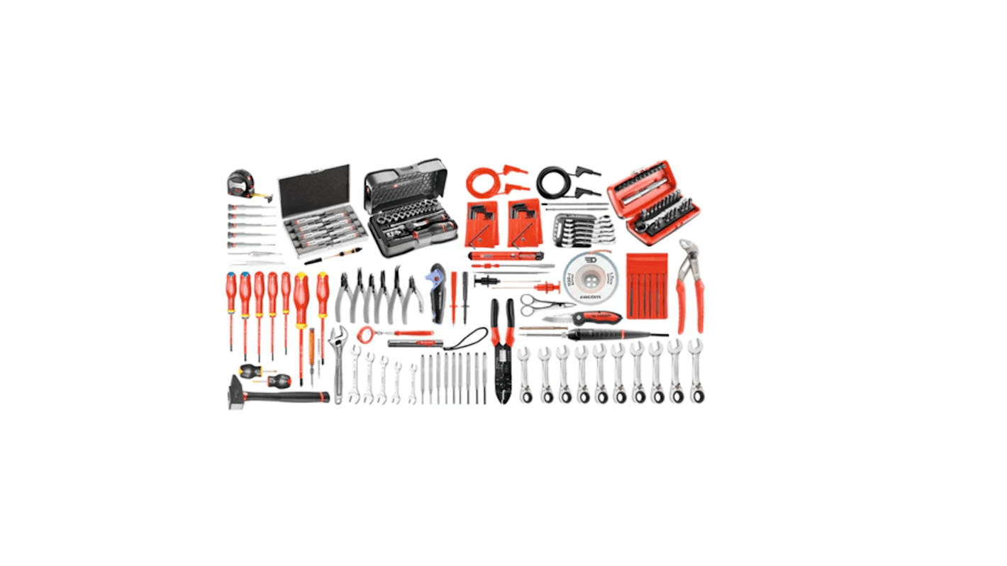 Kit de herramientas Facom de 172 piezas, para electricistas