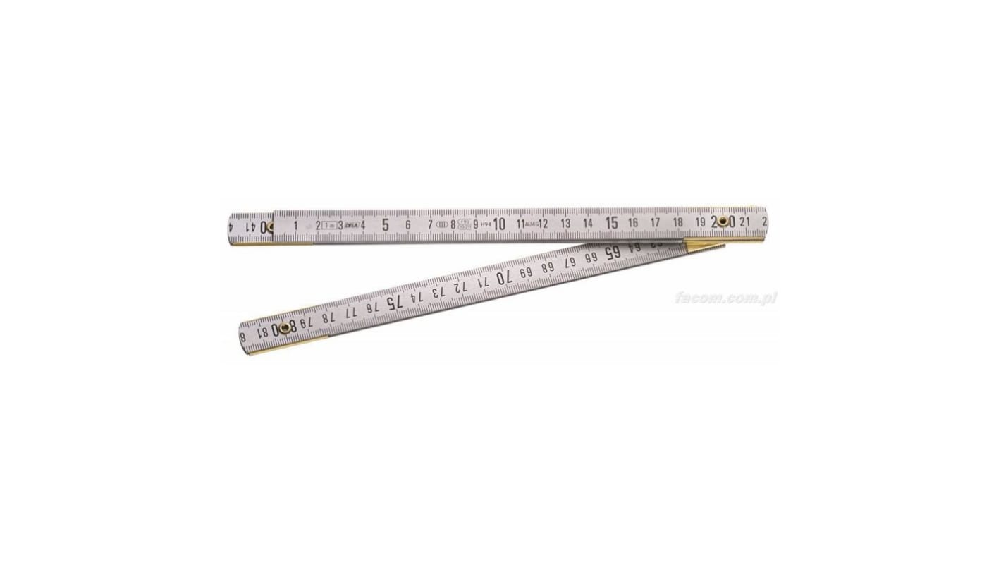 Facom 1m Brass Metric Folding Ruler