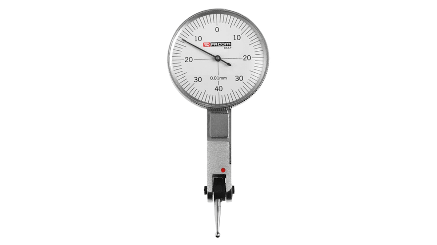 Facom 812B.P Metric DTI Gauge, +/-0.4mm Max. Measurement, 0.01 mm Accuracy