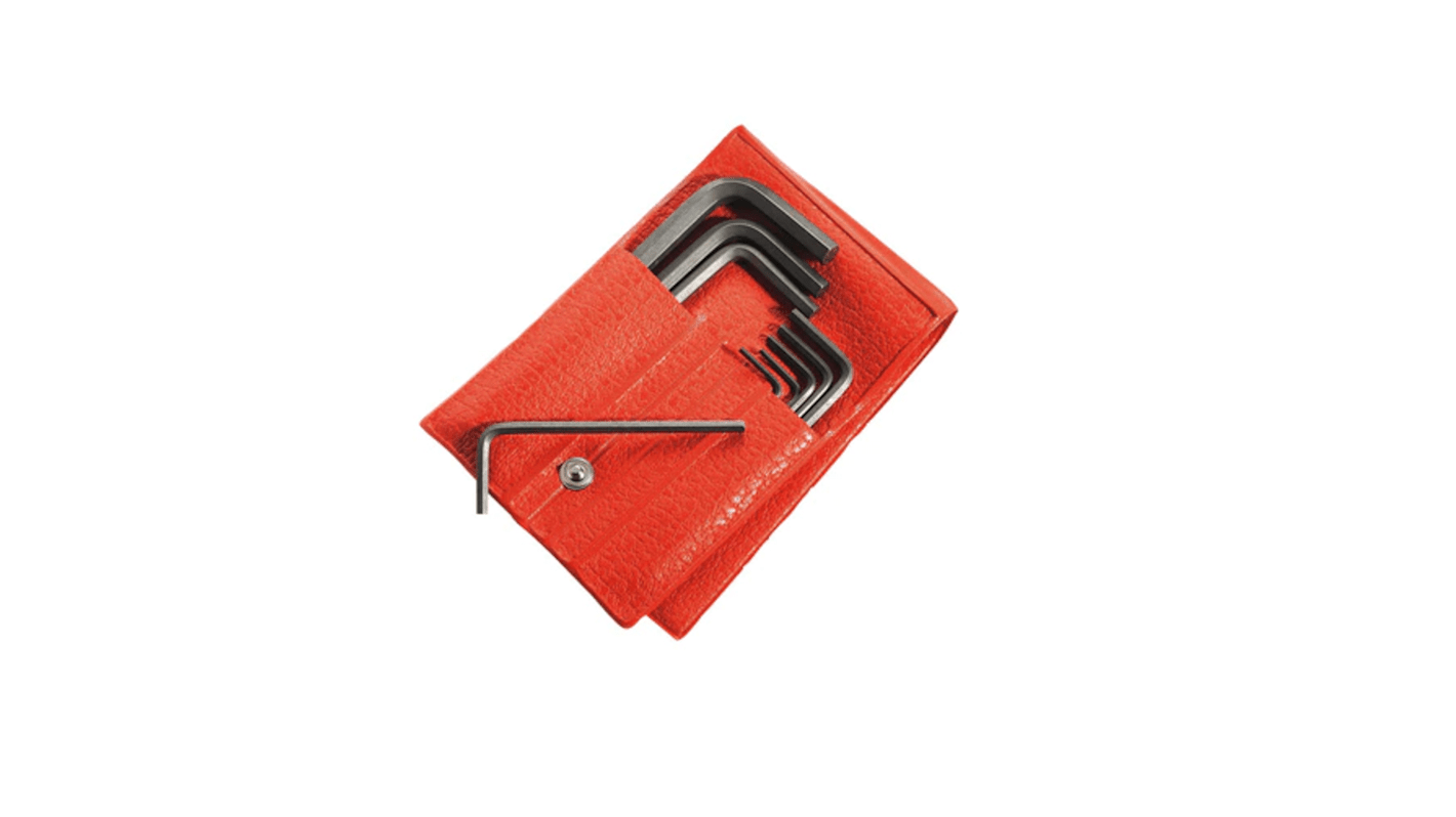 Facom 12 piece L Shape Metric Hex Key Set, 1.5 mm, 2.5 mm, 2 mm, 3 mm, 4 mm, 5 mm, 6 mm, 7 mm, 8 mm, 9 mm, 10 mm, 12 mm