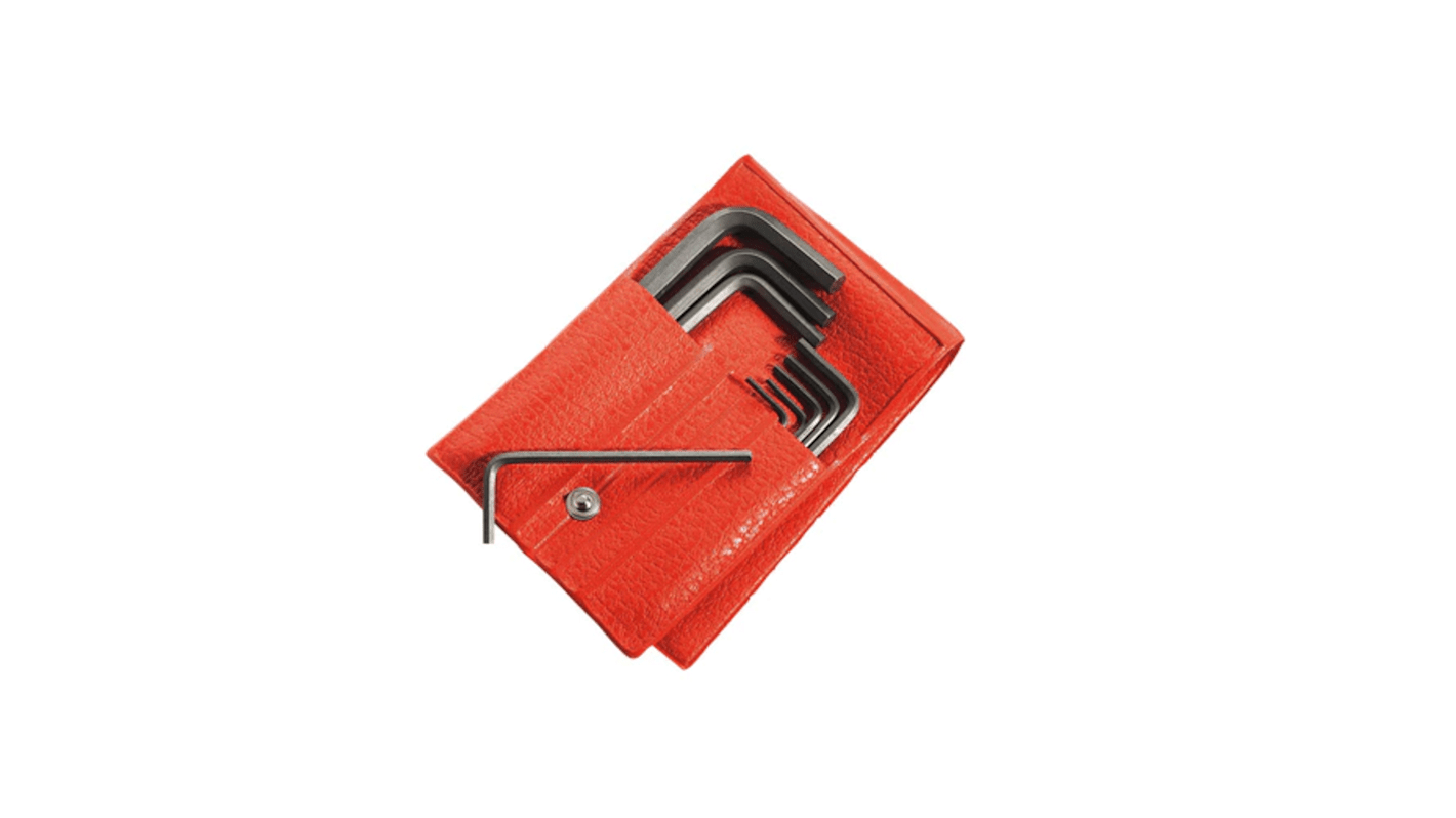 Facom 13 piece L Shape Metric Hex Key Set, 1.5 mm, 2.5 mm, 2 mm, 3 mm, 4 mm, 5 mm, 6 mm, 7 mm, 8 mm, 9 mm, 10 mm, 12 mm