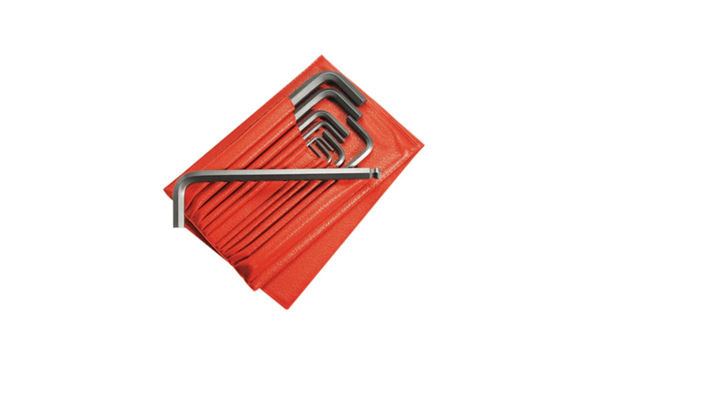 Facom 13 piece L Shape Metric Hex Key Set, 3 mm, 4 mm, 5 mm, 6 mm, 7 mm, 8 mm, 9 mm, 10 mm, 11 mm, 12 mm, 14 mm, 17 mm,