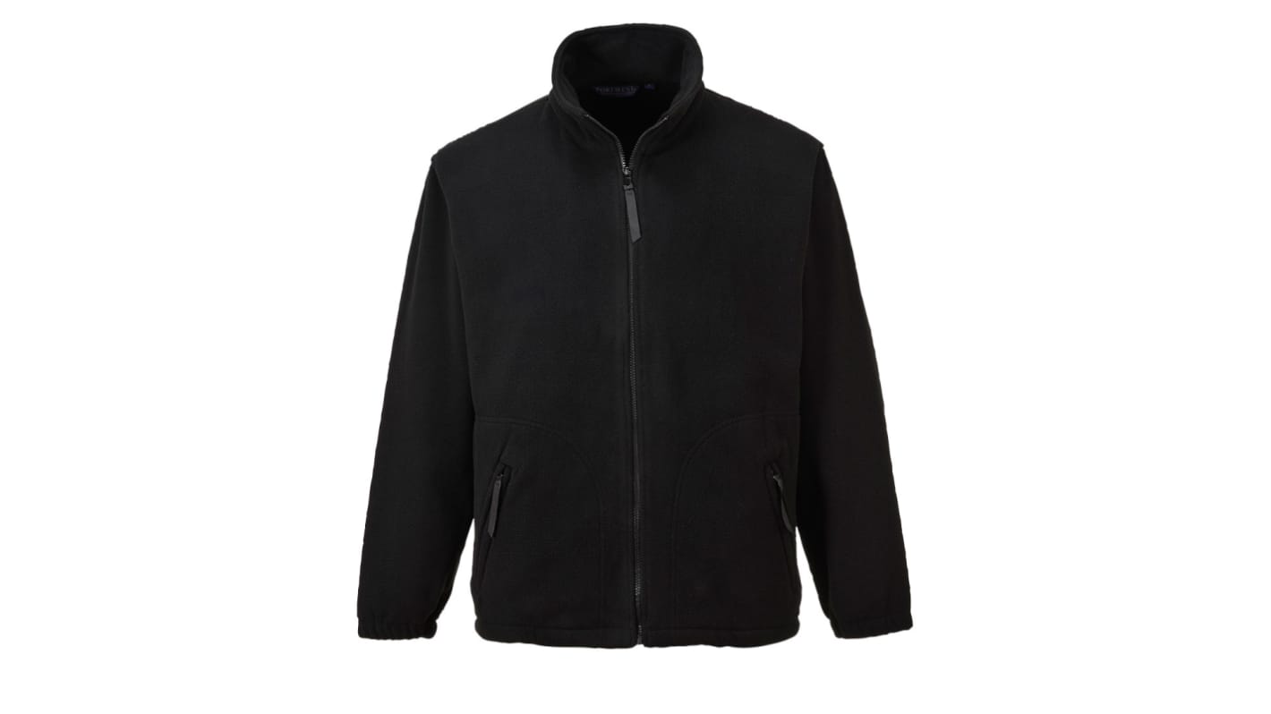 Forro polar de trabajo Portwest de color Negro, talla M, para , Unisex, serie F400 Argyll Heavy Fleece