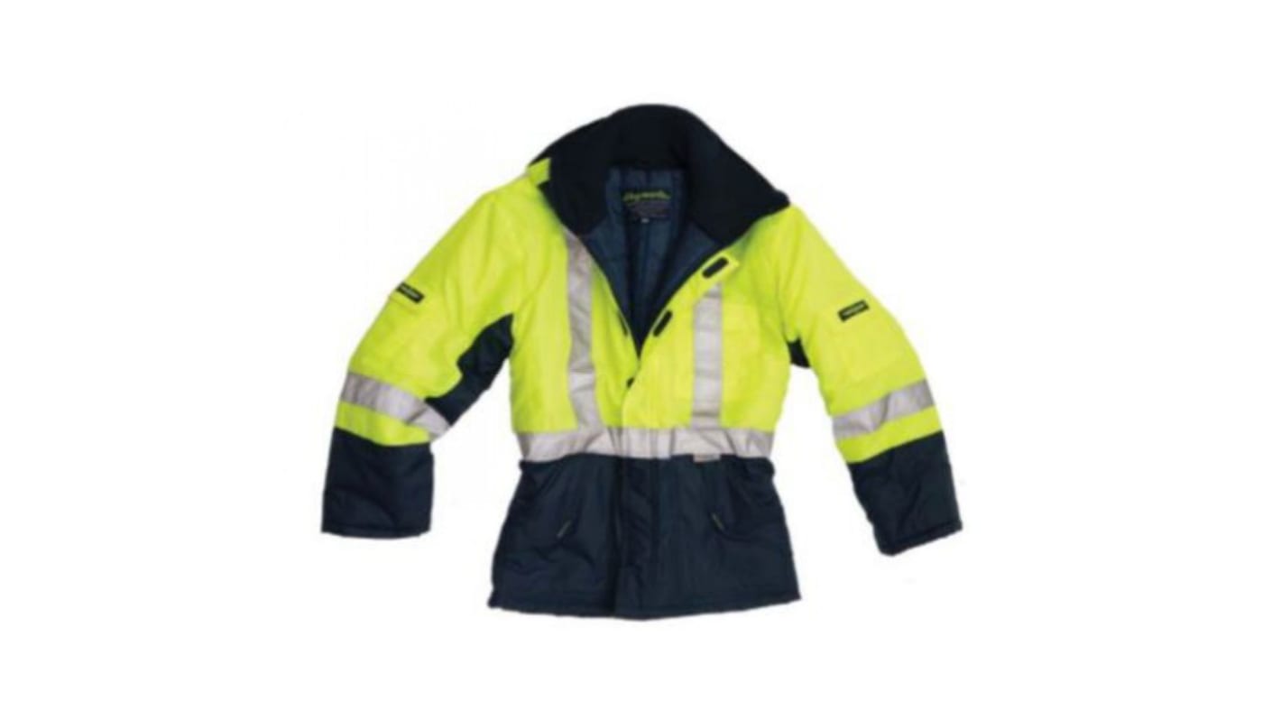 Pro Fit Navy/Yellow Unisex Hi Vis Jacket, M