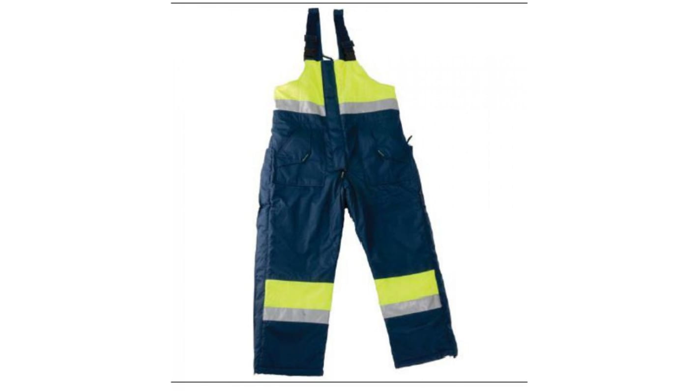 Pro Fit Navy/Yellow Reusable Hi Vis Overalls, M