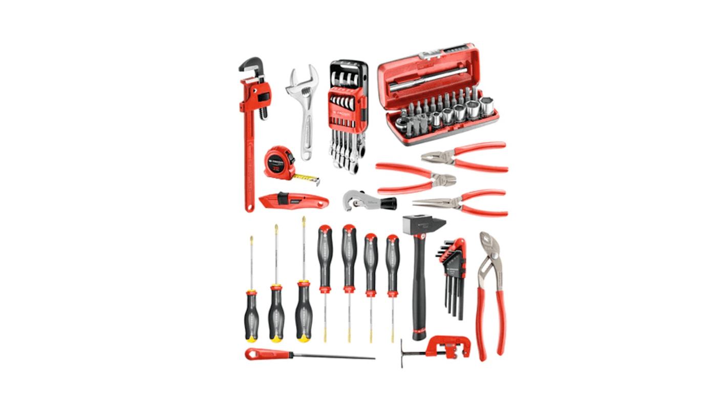 Facom 67 Piece Plumber Tool Set Tool Kit with Foam Inlay
