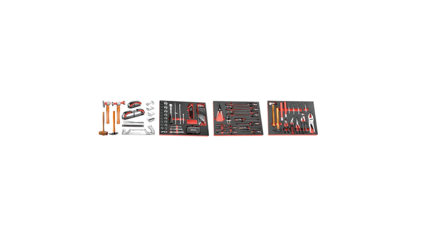 Facom 128 Piece Automotive Tool Kit with Foam Inlay