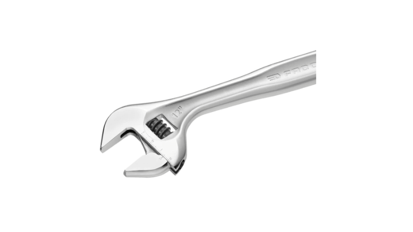 Facom Adjustable Spanner, 300 mm Overall, 41mm Jaw Capacity, Metal Handle