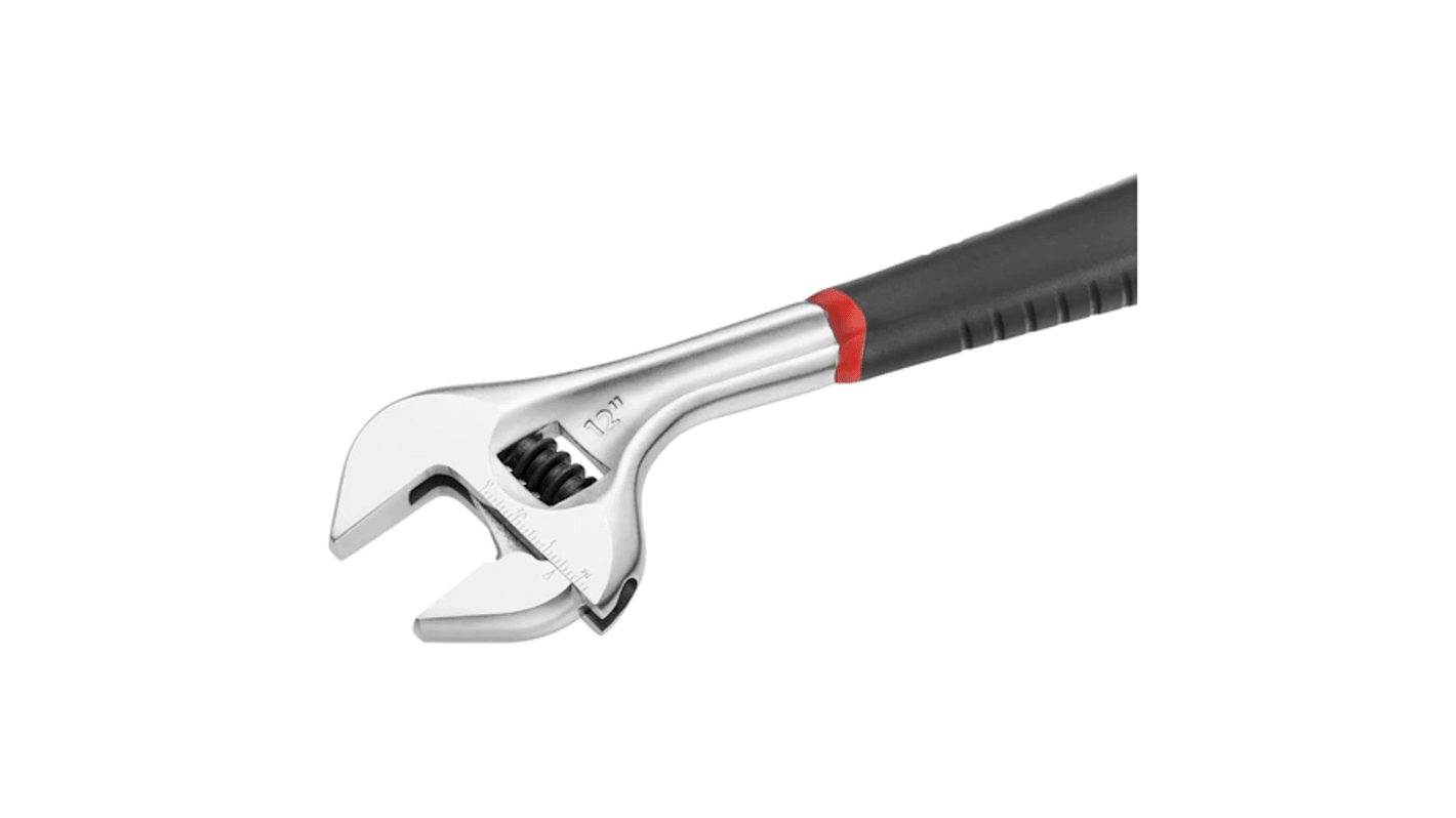 Facom Adjustable Spanner, 301 mm Overall, 41mm Jaw Capacity, Bi-Material Handle