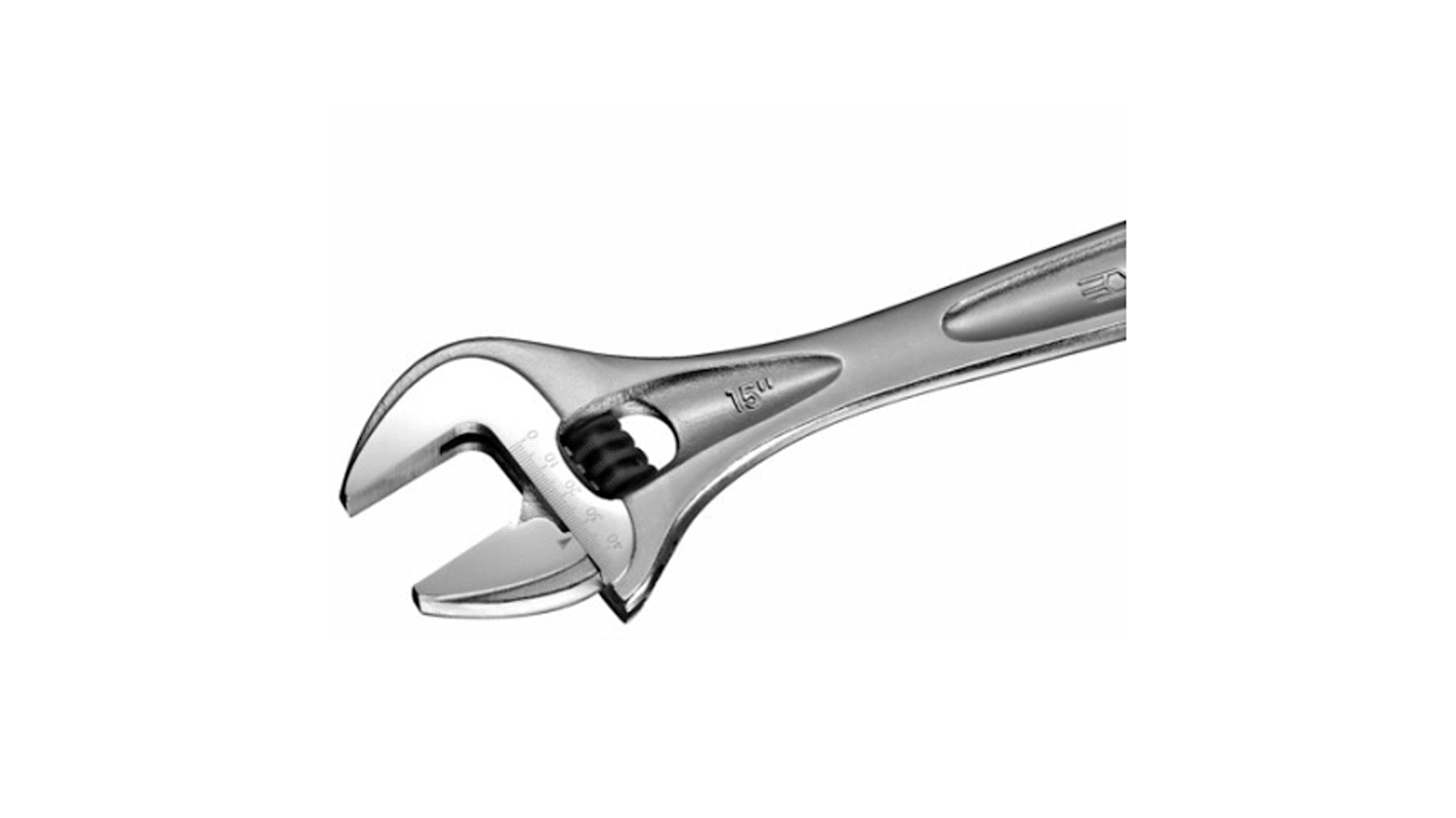 Facom Adjustable Spanner, 114 mm Overall, 13mm Jaw Capacity, Metal Handle