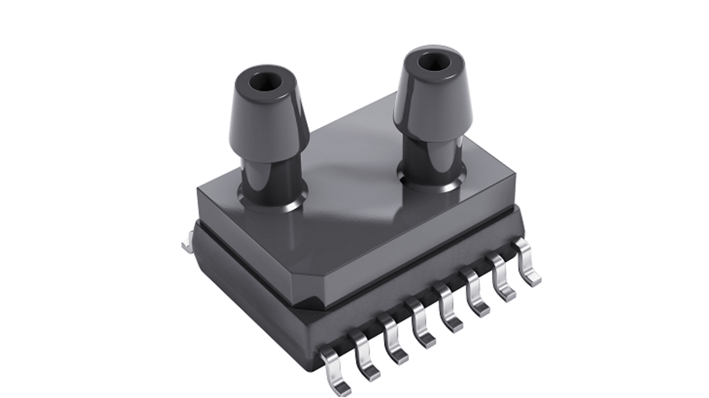 TE Connectivity 压差传感器芯片, 贴片安装, SOIC-16, 16针, 最大过载7kPa, 最大工作250Pa