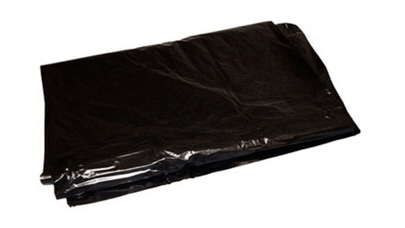 Cromwell Polythene Black LLDPE Bin Bag, 240L Capacity, 0.02mm Thickness, 100 per Package