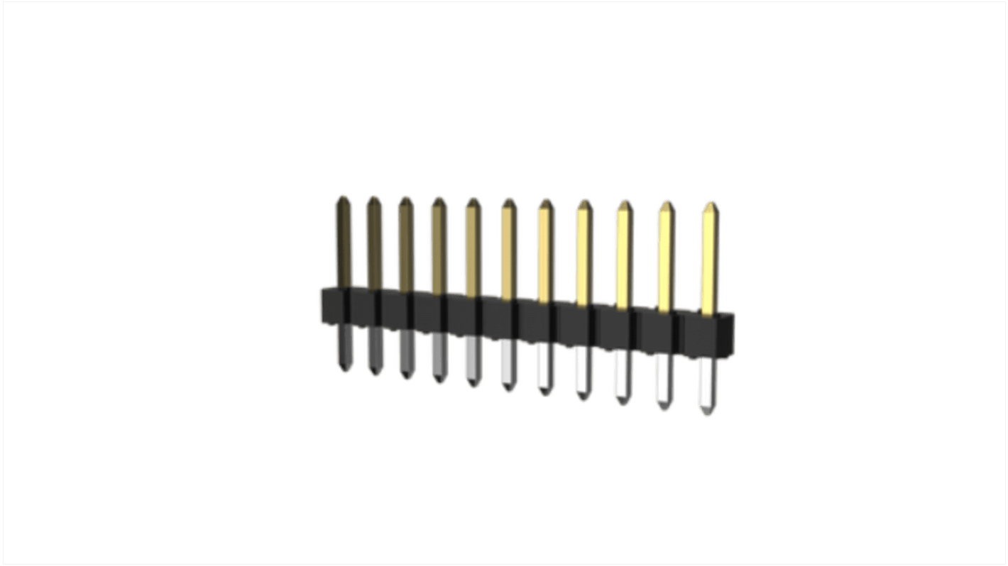 Amphenol ICC Bergstik Series Through Hole Pin Header, 4 Contact(s), 2.54mm Pitch, 1 Row(s), Unshrouded