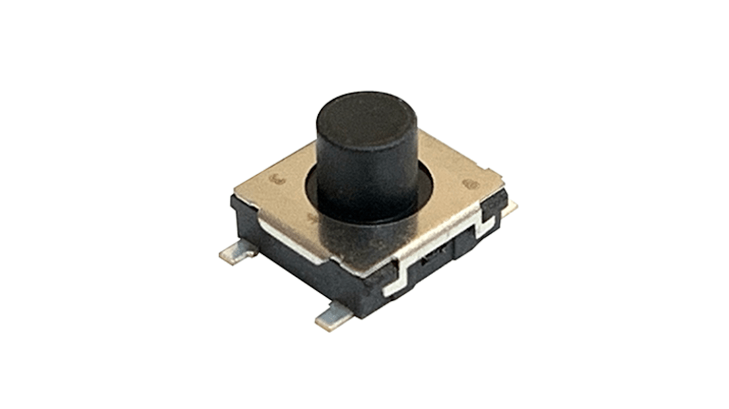 Panasonic Black Push Plate Tactile Switch, SPST 20 mA 2.5mm Surface Mount