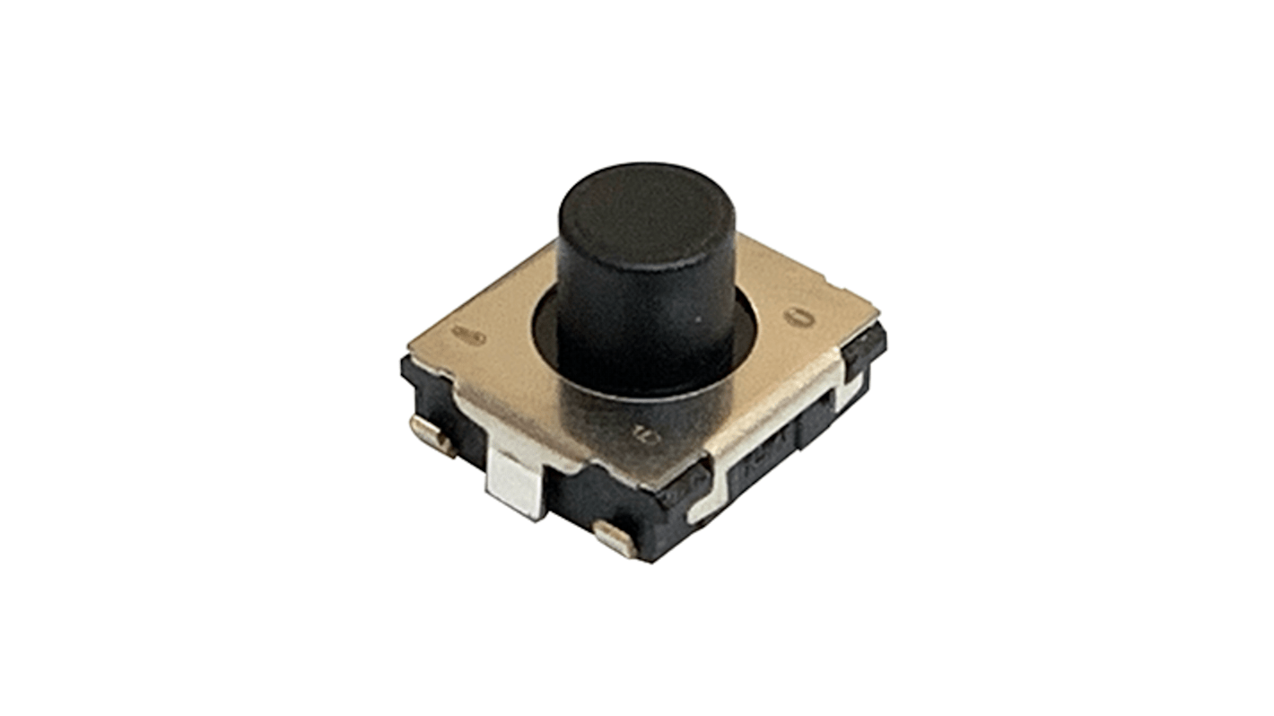 Panasonic Black Push Plate Tactile Switch, SPST 20 mA 2.5mm Surface Mount