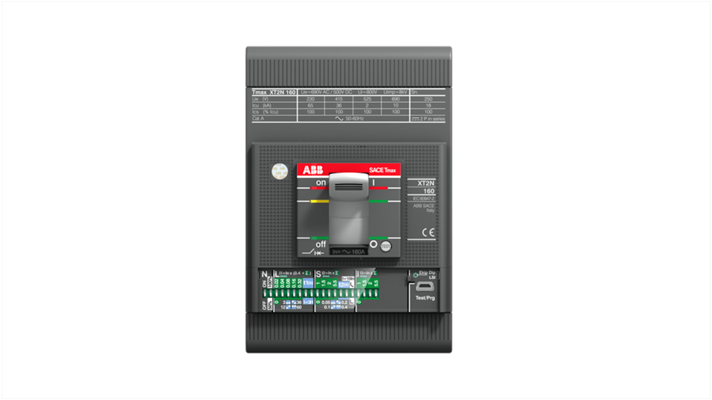 Disjoncteur ABB Tmax XT 3 pôles, 32A, montage fixe