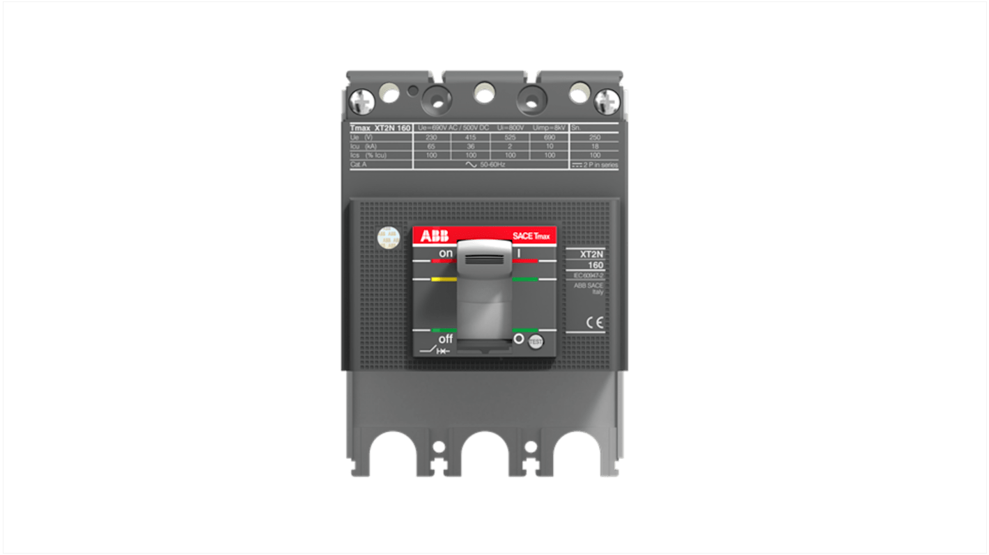 ABB XT2L 1SDA06, Leistungsschalter MCCB 3-polig, 160A, Fest