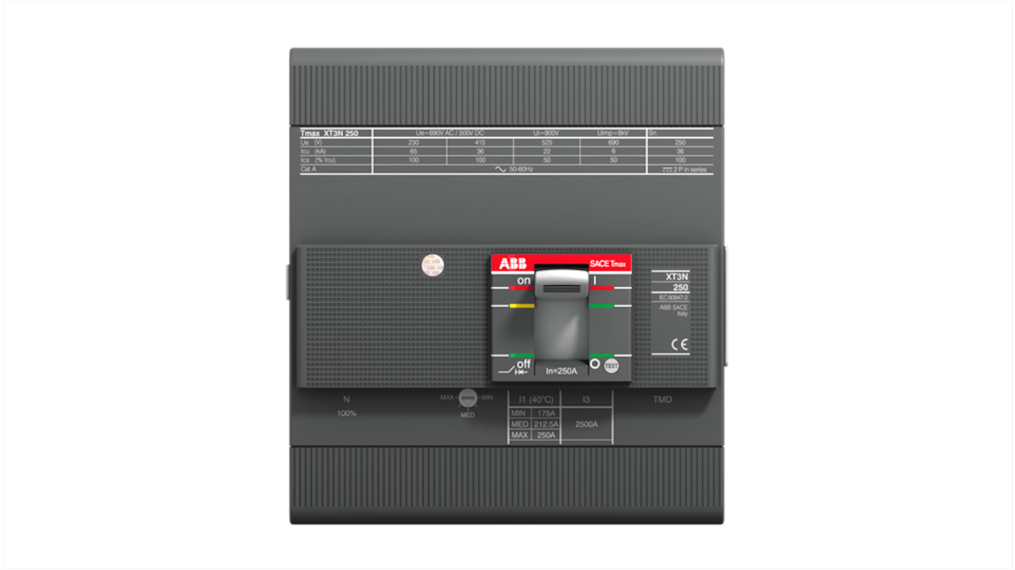 4 pólusú 125A MCCB, Fix Tmax XT 1SDA06