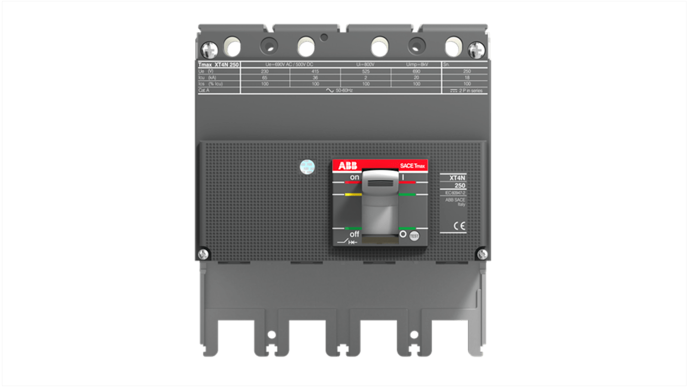 ABB XT4H 1SDA06, Leistungsschalter MCCB 4-polig, 160A, Fest