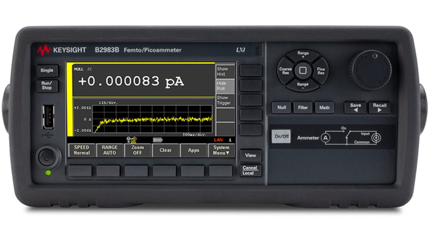 Keysight Technologies Bench Picoammeter, 20mA ac Max, 20mA dc Max