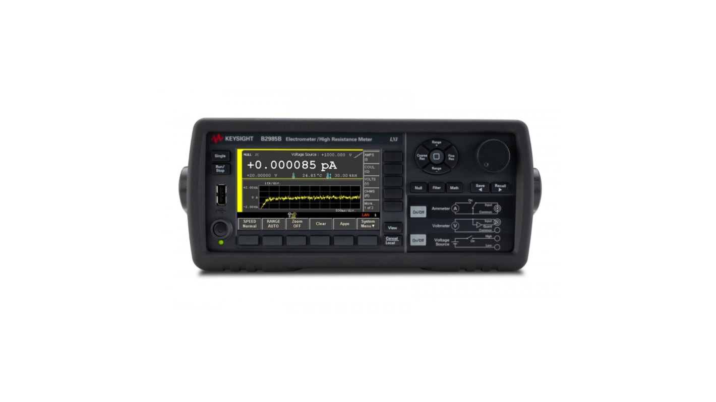 Keysight Technologies Bench Digital Electrometer, 20mA ac Max, 20mA dc Max, 20V ac Max
