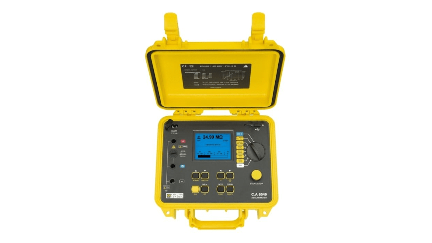Chauvin Arnoux CA 6549 Isolationsprüfgerät, 5100V / 10000GΩ Isolationswiderstand Prüfgerät