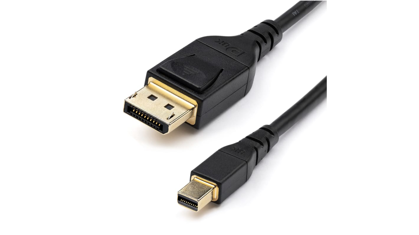 StarTech.com Male Mini DisplayPort to Male DisplayPort, PVC  Cable, 8K @ 60 Hz, 2m