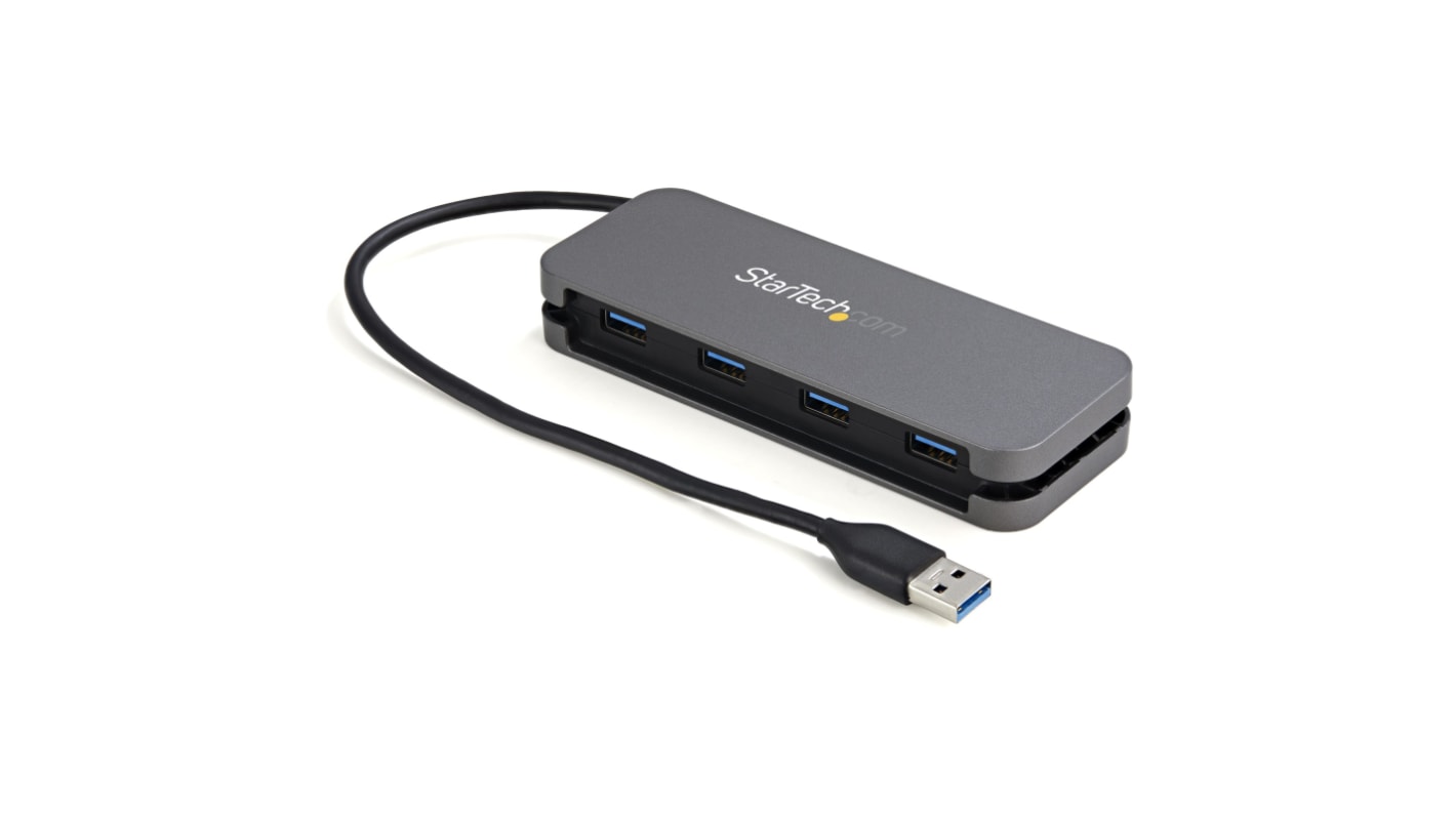 StarTech.com 4口USB扩展器, USB 3.0, USB A接口, USB 总线供电, 13.5 x 5 x 2cm