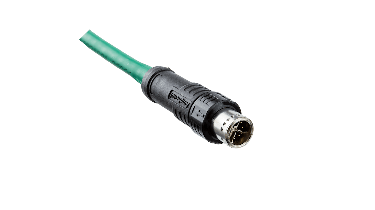 Amphenol Industrial Male 8 way M12 to Unterminated Sensor Actuator Cable, 5m
