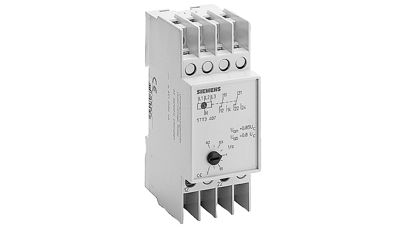 Siemens Voltage Monitoring Relay, 1, 3 Phase, DPDT